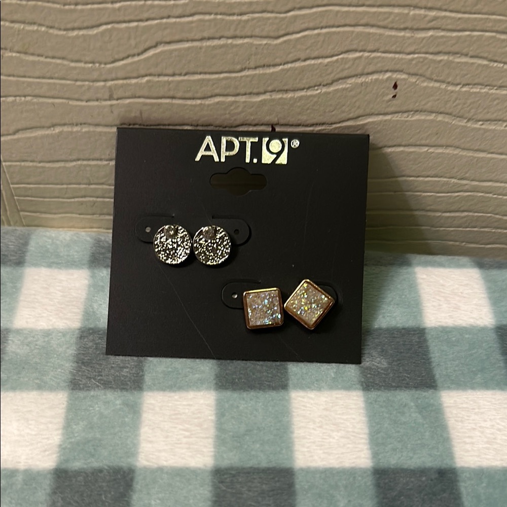 Apt. 9 Glittering Silver and Gold Earrings